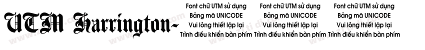 UTM Harrington字体转换